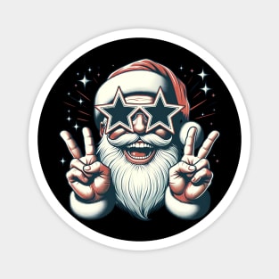 Retro Santa Christmas Magnet